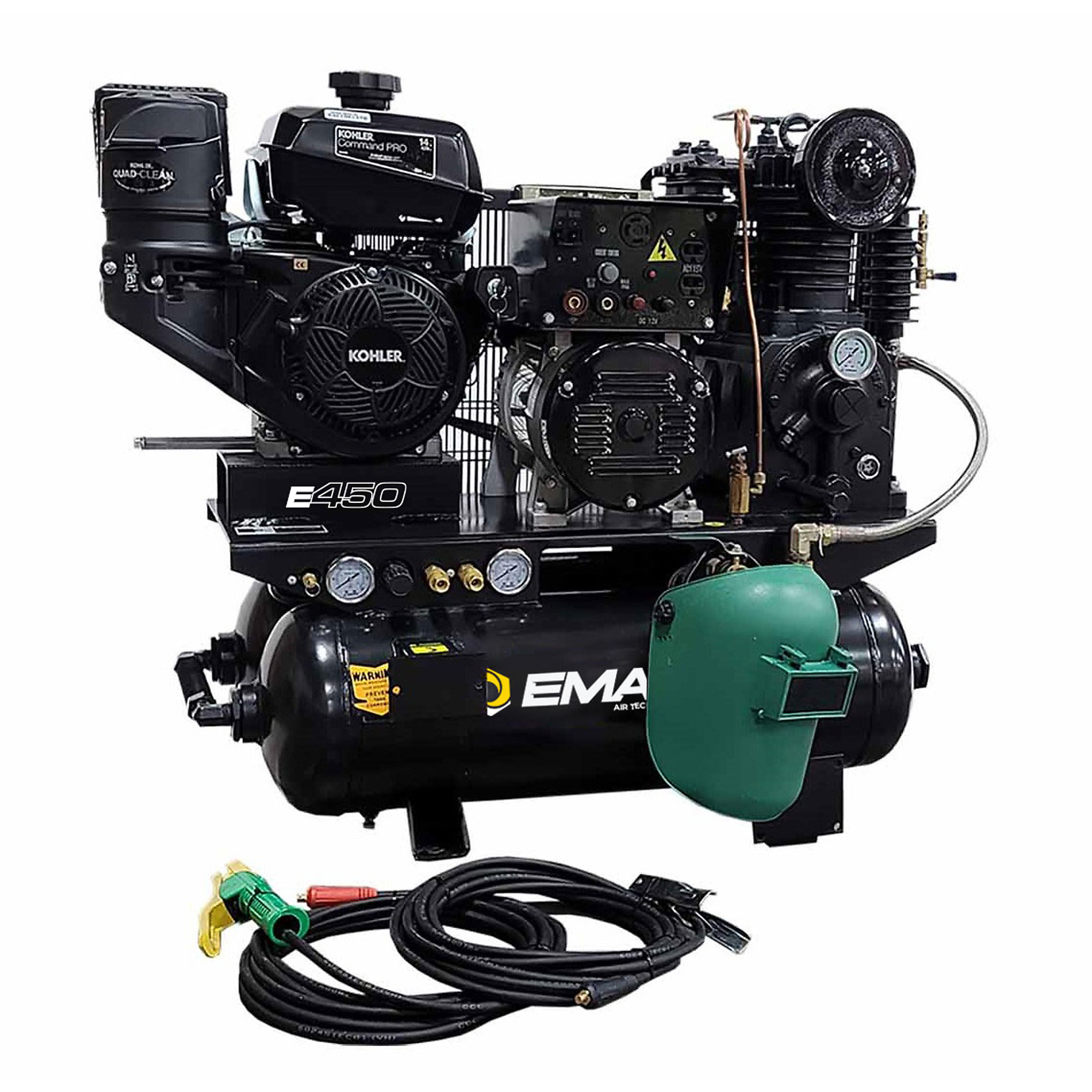EMAX 3-in-1 Gas-Powered Air Compressor/Generator/Welder, 14 HP Kohler Engine, 20-Gallon Horizontal Tank, Model# EGES14020T